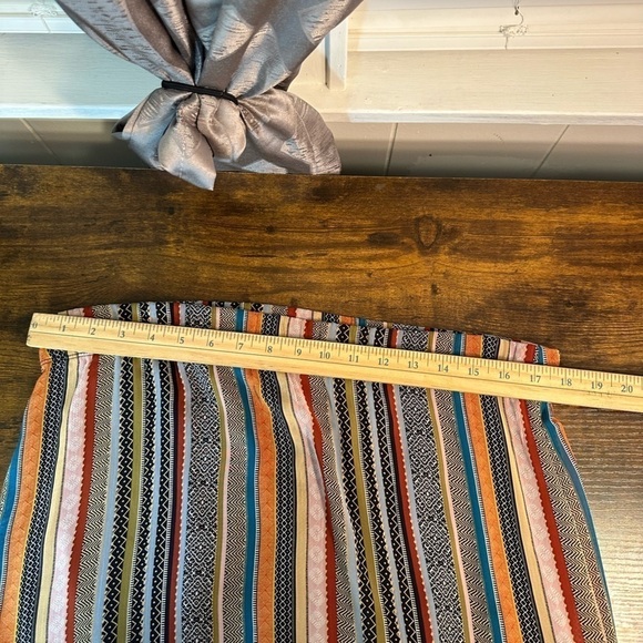 Multicolored Boho Striped Prairie Flowy Skirt Women’s Size Small - Picture 7 of 11